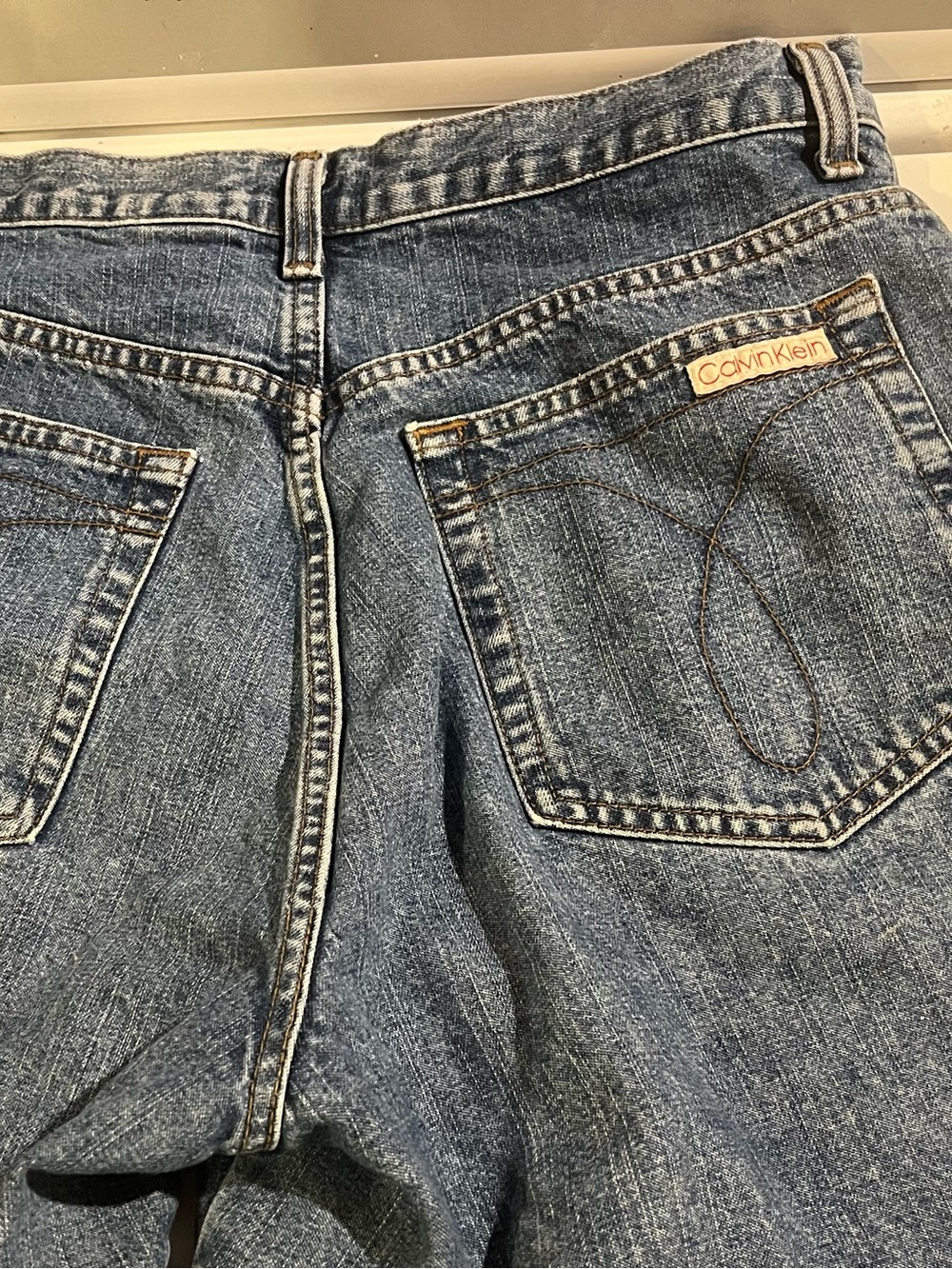 90s Calvin Klein Relaxed-Fit Light Blue Denim Jeans shorts